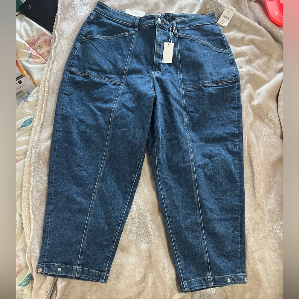 Warp + Weft, NWT, 16 Mid-wash Peg-leg Jean (Janus style)